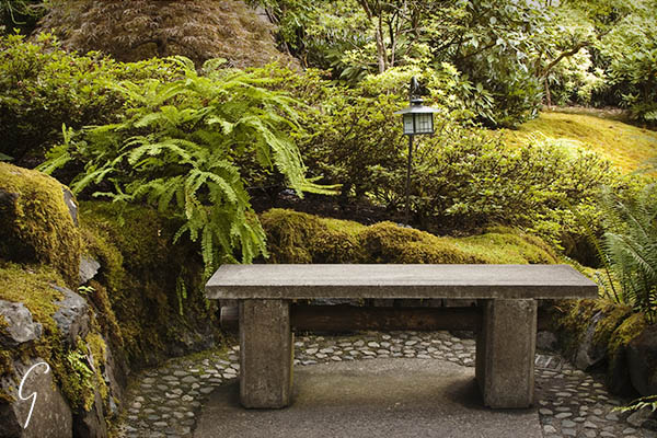 Butchart Gardens Japanese Gardens Stone Bench