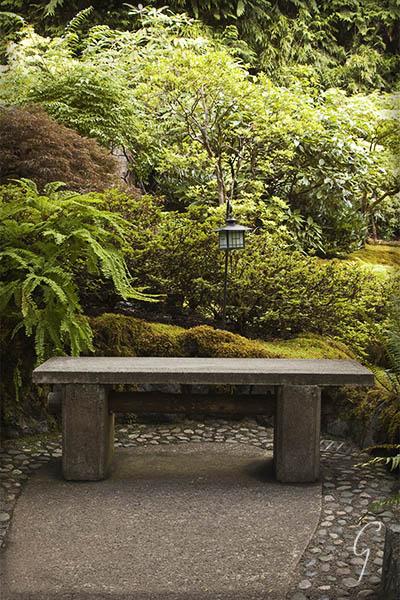 Butchart Gardens Japanese Gardens Stone Bench
