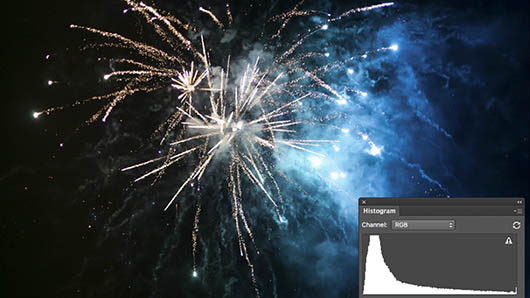 Tones In a Fireworks Image
