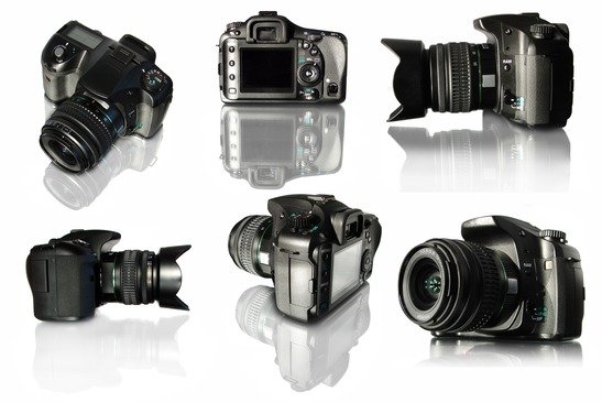 Different views of a camera.