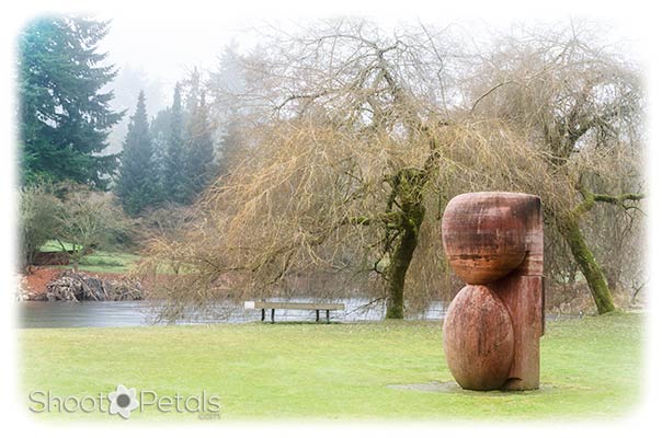 Sculpture on Heron Lake, VanDusen Botanical Garden